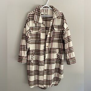 Ci Soni long wool blend shacket coat